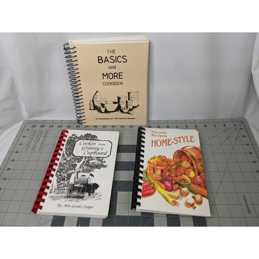 Cookbook Lot Spiral Grannys Cupboard Homestyle Basics & More